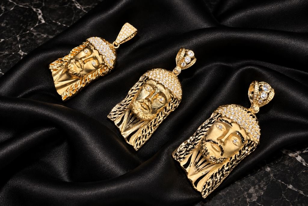 Medallas con cara de Cristo. Para caballero, en varios tamaños.